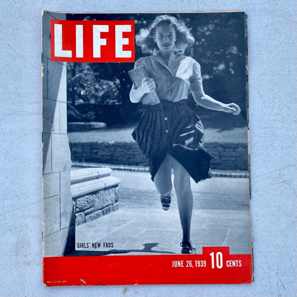 Vintage 1939 June 26 LIFE Magazine ‘Girls' New Fads’ GG 212